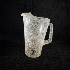 Vintage Splatter Paint MCM Glass Pitcher