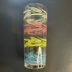 Vintage 1950’s Rainbow Wheat Tumbler Glass 6”