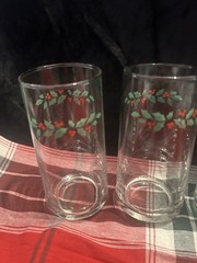 Set of 4 Vintage Corelle WINTER HOLLY Tumblers Drinking Glasses 16oz. 1995