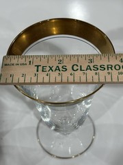 Glastonbury Lotus Gold Rim Water / Iced Tea Glasses 5.5″ Vintage 1960 Set Of 4