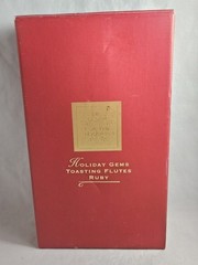 Vintage LENOX Crystal Holiday Gems Ruby Red Set 2 Flutes 11″ NOS