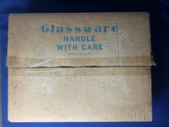 Dozen 12 Capri Hazel Ware Gothic Aqua Blue Glasses NEW NOS Boxed B-76 9 OUNCES