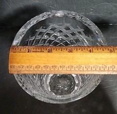 Waterford Alana Crystal 10” Cylinder Diamond Cut Vase with Star Cut Base READ
