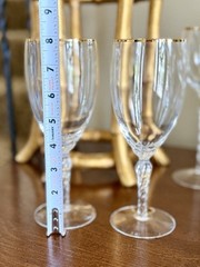 Lenox Monroe Gold Trim Set Of 2 Iced Tea Water Cocktail Beverage Goblets