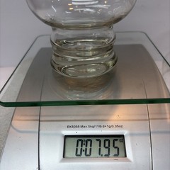 6 MCM Clear Double Pedestal Old Fashioned Juice Glasses Cocktail 3.5” Heavy Base