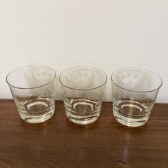 Vintage Whiskey Etched Eagle Low Ball Rocks Set of 3 America 250