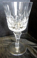 11 Piece Crystal Stemware Criss Cross Design Faceted Stems