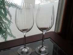 Large Crystal OPTIC Wine Glass 11 Inch 24 oz – Set of 2