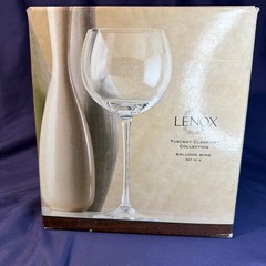 Lenox Tuscany Classics Crystal Balloon Red Wine Glasses Set of 4 Open Box 15.5oz