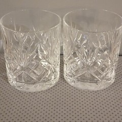 Remy Martin Crystal Glass Logo/Centaur Bottom Whisky Low Ball Glasses Rocks