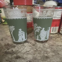 Wedgwood Jeanette Hellenic Vintage Jasperware set of 2 juice cups