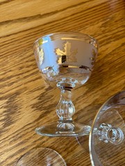Set Of 6 Libbey Golden Foliage Frosted Champagne Glasses