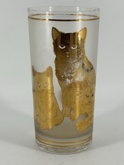 MCM Culver Cats 22k Gold Frosted Highball Glass, Vintage barware Replacement