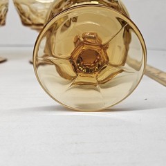 Vintage Noritake Perspective Amber 4″ Desert/ Ice cream Goblet Set of 5 Dishes