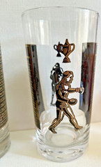 Vintage Sport Champion Drinking Glasses Kentucky Derby Boxing Bowling Champion 5