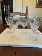 Set of 5 Waterford LISMORE 5 7/8′» Wine Claret Liquor Glasses – Excellent