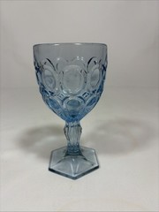 Vintage Fostoria Glass Moonstone Light Blue Wine/Juice Goblet