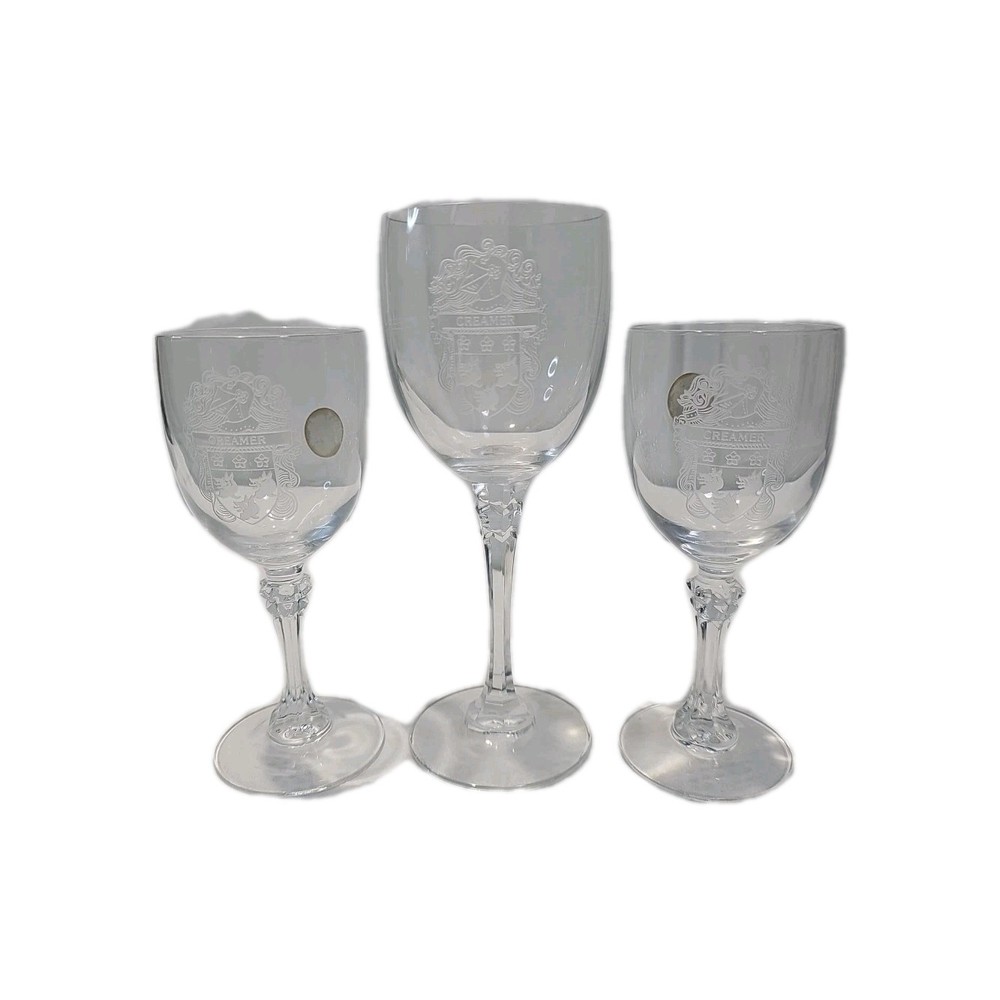 Towle Crystal Pedestal Water Goblets ( CREAMER) Genuine Lead Crystal