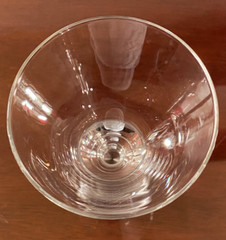 Z Gallerie Textured Glass Frosted Stem WINE MARTINI Glasses 8 1/4″ Tall Set of 4