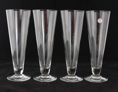 4 Crystal Clear Champagne Flutes – Marked Cristallerie Zwiesel Germany