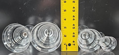 31 Pc Stuart Crystal Dash Dot Stemware Lot Depression Clear Cut England Antique
