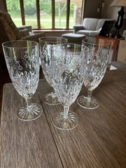 Rogaska GALLIA 4 Crystal Iced Tea Or Water Low Goblets Star Foot 8″