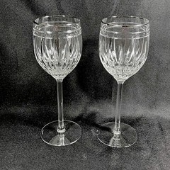 Lenox Vintage Jewel Platinum Wine Glasses Goblets Crystal 8 1/8 » 10oz Set Of 2