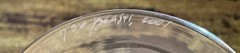 Signed ITS A BLAST! Sandblasted Purple Amethyst Wine Art Glass Tucson Arizona