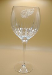 Crystal Goblet Detroit Redwings Miller Rogaska Stemware 9″ Souvenir RARE