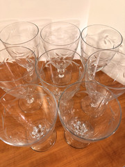 Vintage Fostoria «Carousel» (8) Iced tea Glasses – Stem 6080 – Cut 863