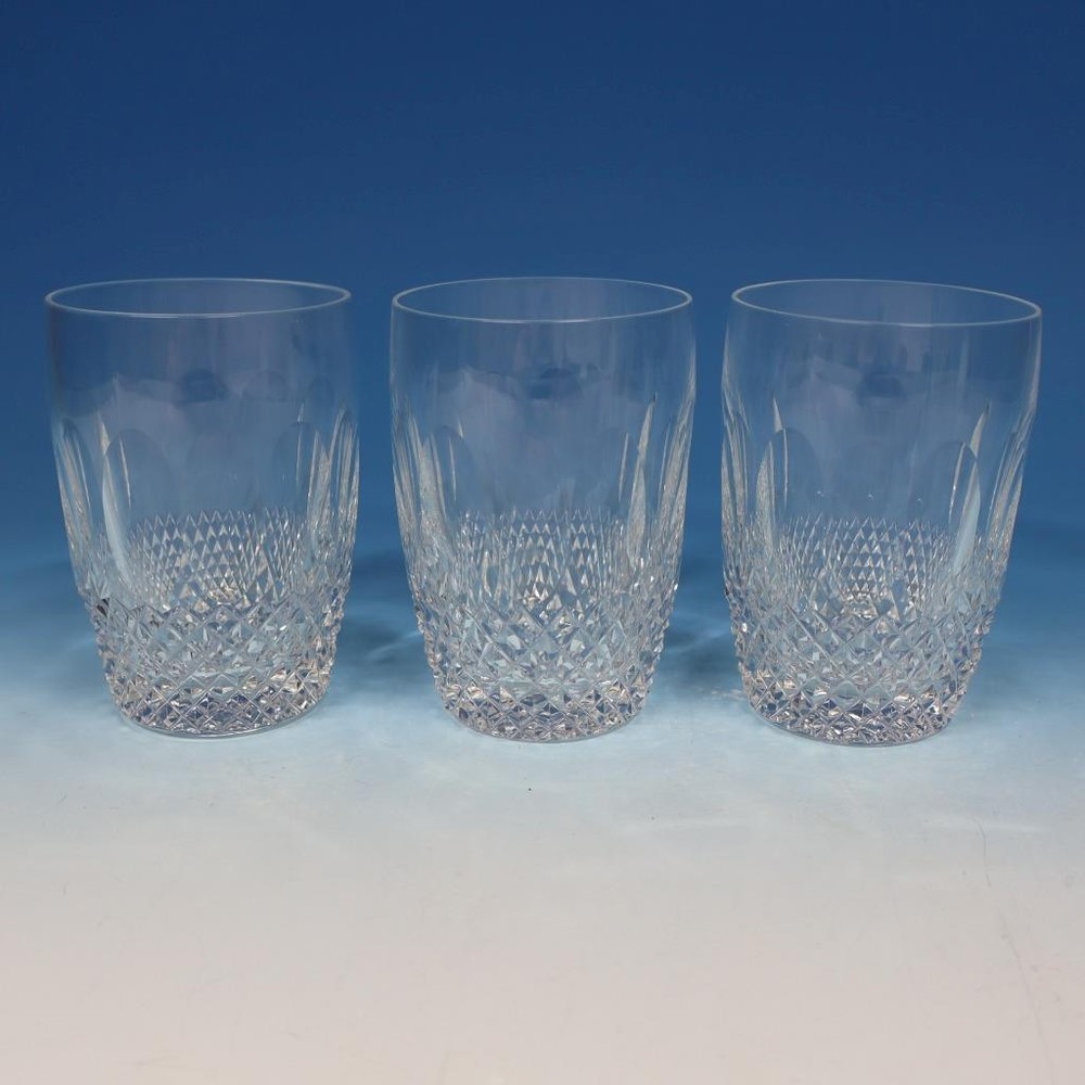 Waterford Crystal – Colleen Pattern – 3 Flat Tumblers – 4¼ inches – 10 Ounces
