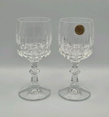 2 Cristallerie Zwiesel Germany Echt Bleikristall Crystal Wine Glass – 6 1/4″