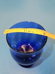 Set Of 6 Colored Swirled Glass Footed Cordials/Small Tumblers