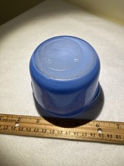 Vtg Glasbake Sea Blue Coral Honey Whip Glass Jar