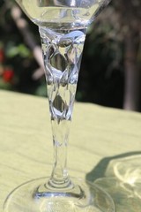 Large Martini Glass Textured Stem 7 5/8 » Tall Clear Crystal