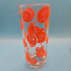 Red Shed Fruit Juice Glasses 5′ Apple Cherry Lemon Orange 8oz