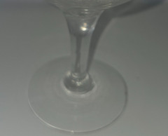 Set of 6 Vtg Fostoria Needle Etched Cloverleaf Sherbet/Champagne Glasses
