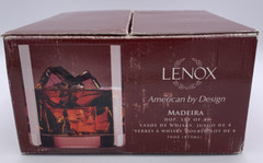 Lenox Madeira Non-Lead Crysal Set Of 4 Whiskey Glass 16 Ounces Break Resistant