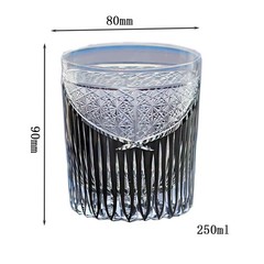 High-end Black Colored Glassware Whisky Glass Handicraft For Birthday Gift