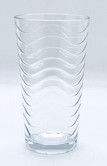 Pasabahce Turkey TOROS Clear Wavy Horizontal Bands 16 OZ Cooler Glass