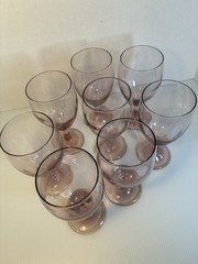 Vintage Libbey Premier Pink Plum 16 oz. Iced Tea / Water Glasses – Set of 8 Wine