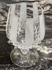 Brandy Glass Snifter Cristal D’Arques Crystal Longchamp FROSTED SEE DESCRIPTION