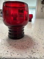Vintage Anchor Hocking Ruby Red Tumbler, 3 Pack 2 Oz