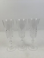 CRISTAL D ‘ARQUES DURAND MASQUERADE CHAMPAGNE FLUTES Set of 3