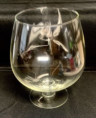 Vintage Large Clear Glass Brandy Snifter Fish Bowl Terrarium 9″ Tall Mid Century