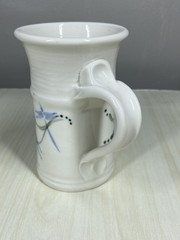 Mary Ann Geis DRAGONFLY New Hampshire Studio Art Pottery Coffee Mug Signed NH