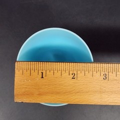 Set of 2 Blue Opaline PV Glass Goblets 4.5″T French 1930’s Portieux Vallerysthal