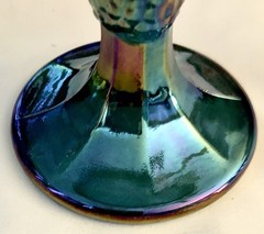 Vintage Set Of 2 Indiana Blue Carnival Glass Harvest Grape 8oz Goblets 5-1/4”