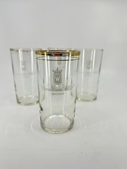 Federal Glass Canadian Club Highball set of four barware VINTAGE drinking glass