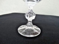 Import Assoc. Clear Glass Claudia Wine Stem Multifaceted Ball on Stem(s) VGUC